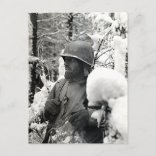 Der Zweite Weltkrieg Amerikas Soldat in Bastogne Postkarte