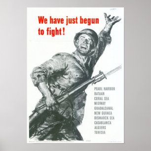 Der Zweite Weltkrieg haben wir gerade angefangen z Poster