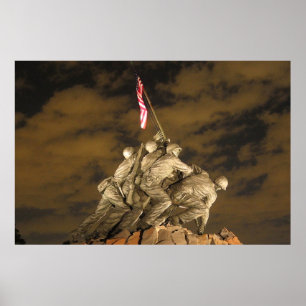 Der Zweite Weltkrieg Iwojima Erinnerungsarlington Poster