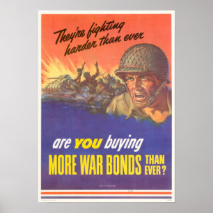 Der Zweite Weltkrieg kauft Kriegsanleihen Poster