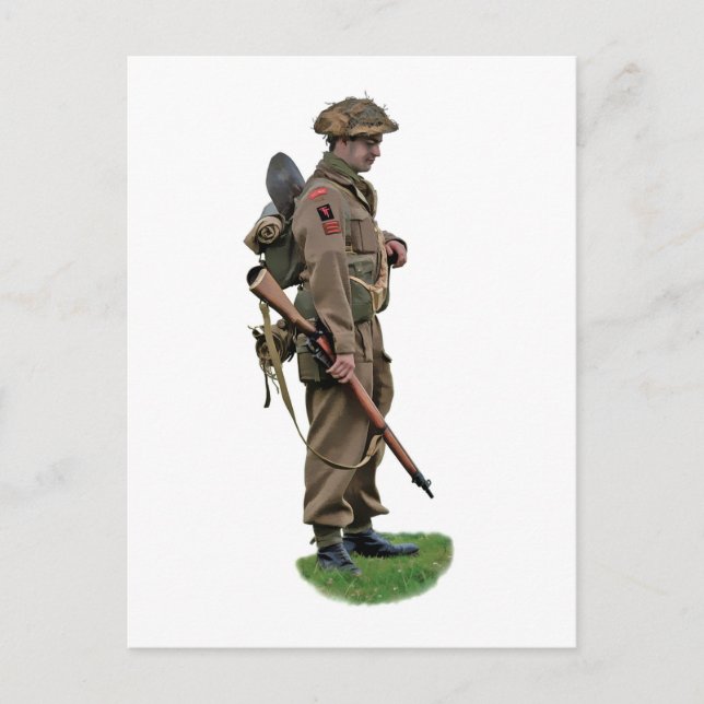 Der Zweite Weltkrieg "Tommy" Postkarte (Vorderseite)