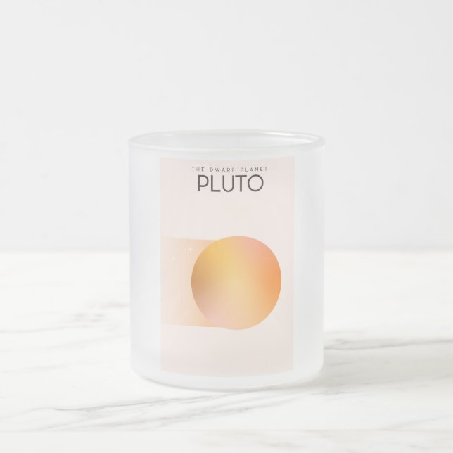 Der Zwergplanet Pluto Mattglastasse (Mittel)