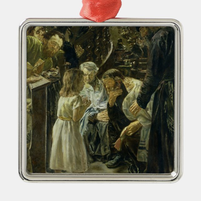 Der zwölfjährige Jesus im Tempel, 1879 Silbernes Ornament (Vorne)