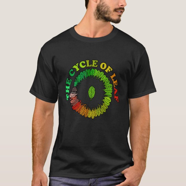 Der Zyklus von leaf farbenfrohen Blätter Natur Fre T-Shirt (Vorderseite)