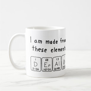 Derald tasse de nom de table périodique