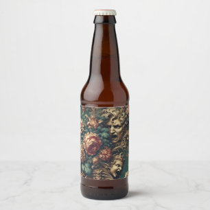 Deranged Decadence - Gothic Viktorianisch Floral Bierflaschenetikett
