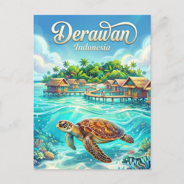 Derawan-Inseln Indonesien Postkarte (Vorderseite)
