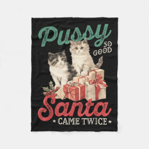 Derb Weihnachtskatze Grafik Lustig Gag Streich Hum Fleecedecke