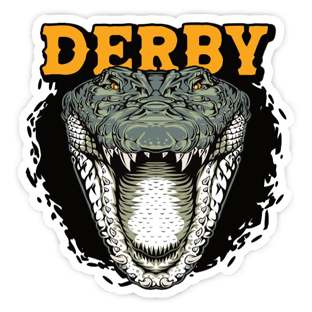 Derby, Autocollant de crocodile de l'Australie occ (Derby Western Australia crocodile sticker)