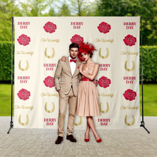Derby Day Elfenbein Gold Rose Individueller Fotohi Wandteppich