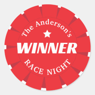 Derby Day First Place Gewinner Reitschiff Rosette Runder Aufkleber