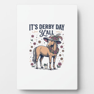 Derby Day Y'all Pferd Blumenhut Fotoplatte
