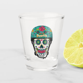 Derby de Los Muertos - Rollen-Derby-Zuckerschädel Schnapsglas