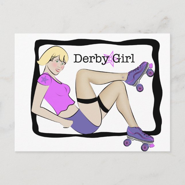 Derby Girl Postkarte (Vorderseite)