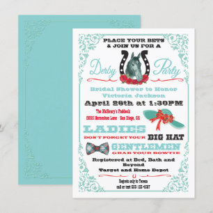 Derby Horse Racing Invitations de douche nuptiale
