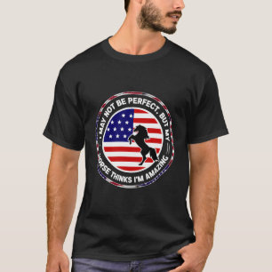 Derby Horse Racing Liebe Jockey Fun USA Flag T-Shirt