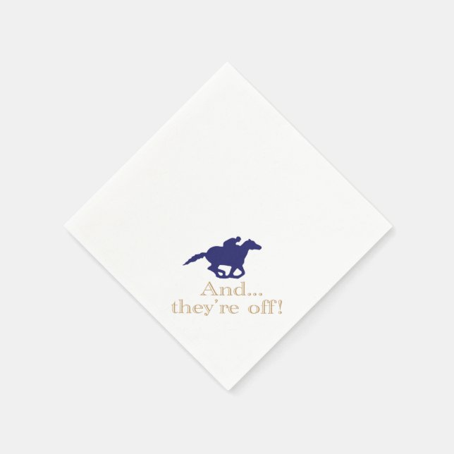 Derby Horse Racing Paper Napkins Serviette (Ecke)