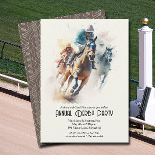 Derby Horses and Jockeys Party Einladung