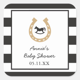 Derby Horseshoe Baby Shower Personalisiert Sticker