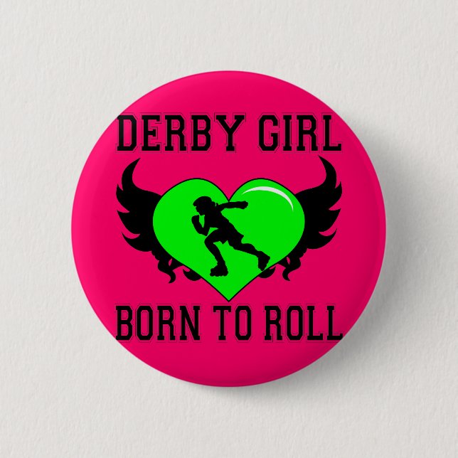 Derby-Mädchen Button (Vorderseite)