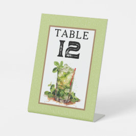 Derby Mint Julep Table Number Sockelschild