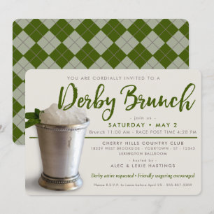 Derby   Minze Julep   Brunch-Party Einladung
