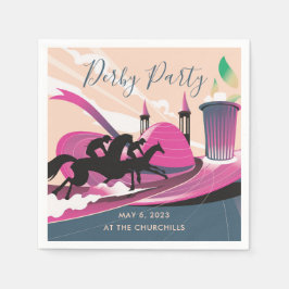 Derby Party Art Deco Serviette