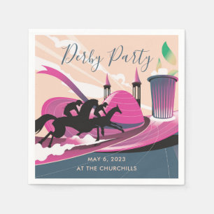 Derby Party Art Deco Serviette