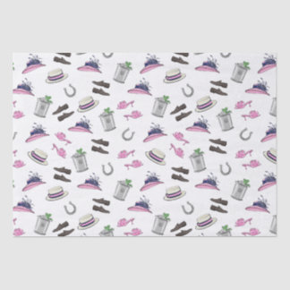 Derby Party Attire Mint Julep Horseshoe Seidenpapier