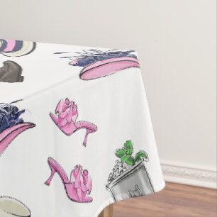 Derby Party Attire Mint Julep Horseshoe Tischdecke