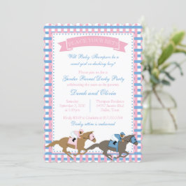 Derby Party Gender Reveal Baby Shower Einladung