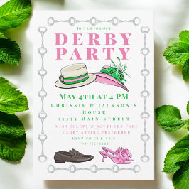 Derby Party Hat Shows Fashion Preppy Einladung