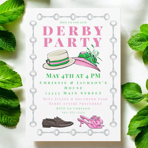 Derby Party Hat Shows Fashion Preppy Einladung