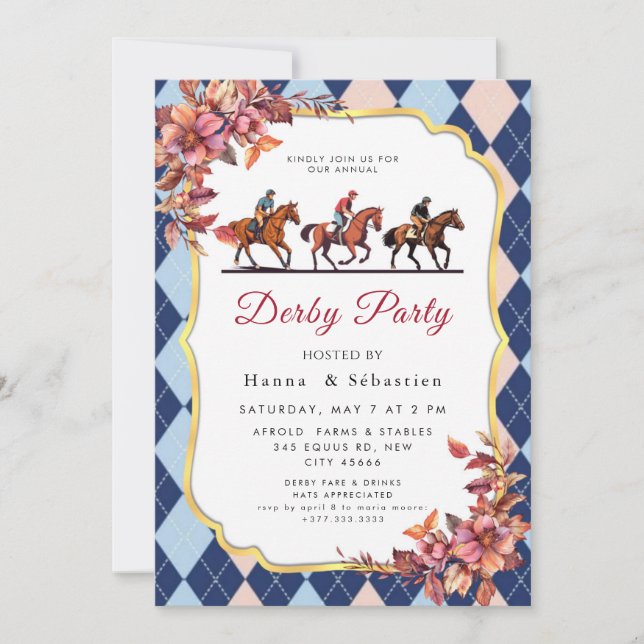 Derby Party Invitation (Devant)