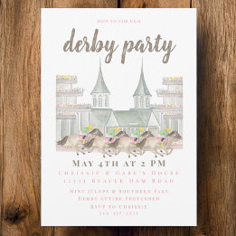 Derby Party mit Jockeys und Iconic Twin Spires Einladung