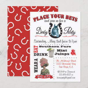derby Party Poster Invitation