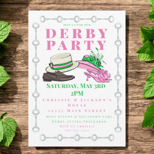 Derby Party Shoes Extravagant Hats Fashion Preppy Einladung