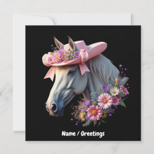 Derby-Pferd der Frauen rosa Sonnenhut Stilvolles P Einladung