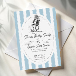 Derby-Pferderennen-Party elegante Streifen Einladung