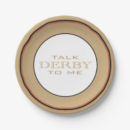 Derby Race Party Black/Red/Gold Pappteller