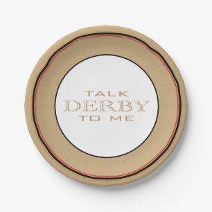 Derby Race Party Black/Red/Gold Pappteller