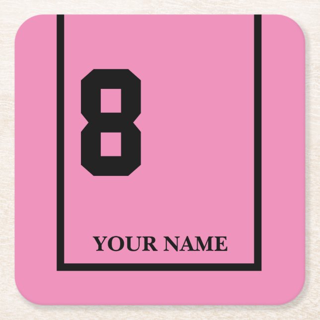 Derby Race Pink 8 Personalisiert Rechteckiger Pappuntersetzer (Vorderseite)