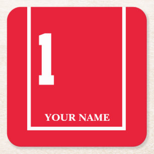 Derby Race Red 1 Personalisiert Rechteckiger Pappuntersetzer