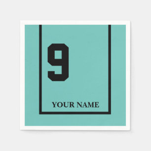 Derby Race Turquoise 9 Personalisiert Serviette