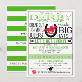 Derby Racing Party Black/Red/Kelly Einladung