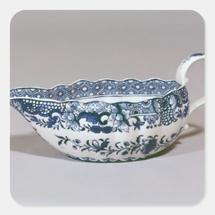 Derby-Sauceboat, c.1765 Quadratischer Aufkleber