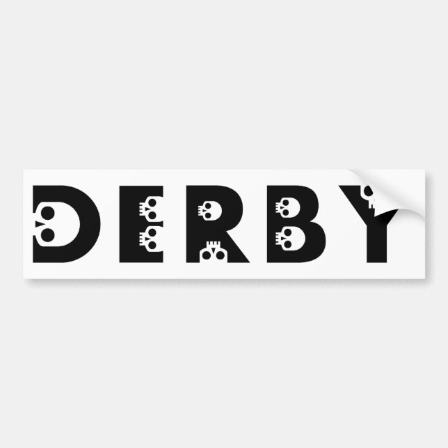 Derby: skullphabet autoaufkleber (Vorne)