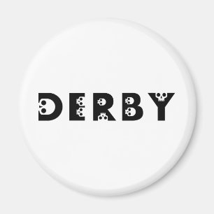 Derby: skullphabet magnet