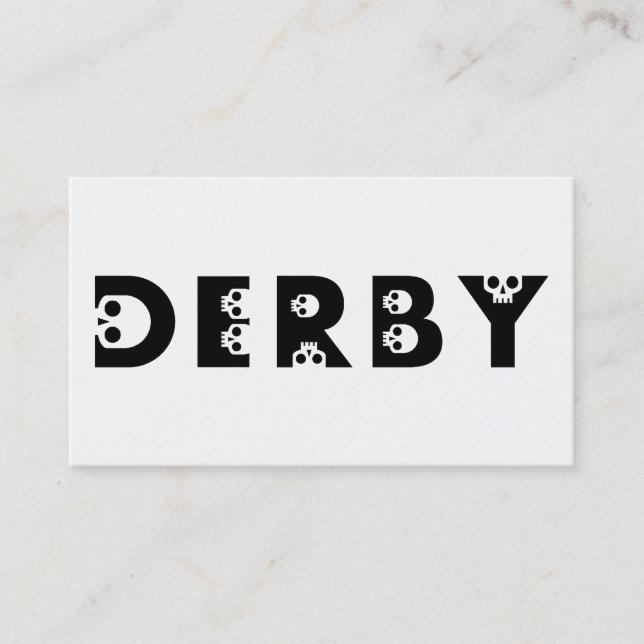 derby : skullphabet visitenkarte (Vorderseite)
