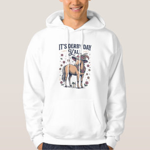 Derby-Tag Y'all Pferd Blumenhut Hoodie